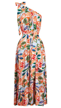 Baja One Shoulder Dress Tide