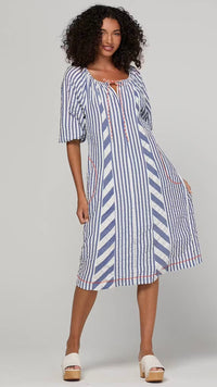 Lucia Dress Ocean Stripe September Arrival