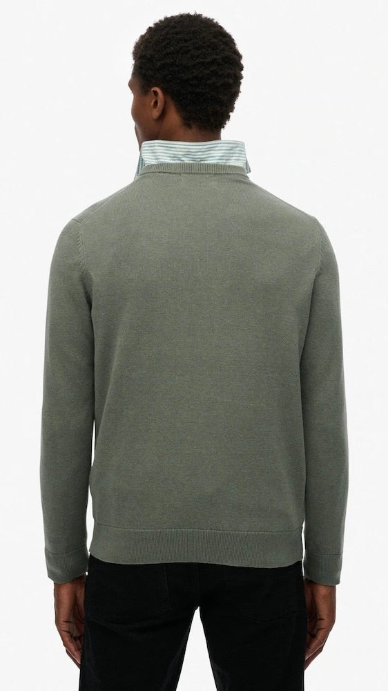 Superdry Essential Cotton Jumper Green