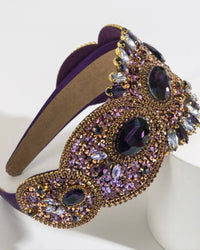 HA043 Jewelled Headband Purple