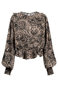 Grace Frill Top Paisley