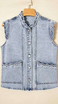 Denim Vest Washed Blue