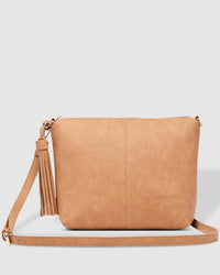 Daisy Stripe Crossbody Bag Camel