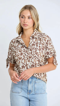 Leo Blouse Summer Leopard
