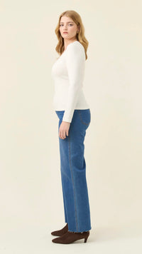 Naria Scoop Neck Top Ivory