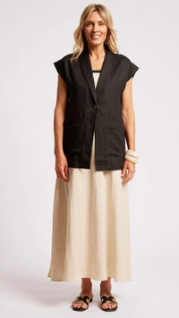 Maris Blazer Vest Black