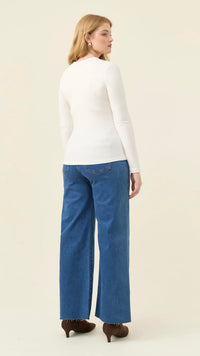 Naria Scoop Neck Top Ivory