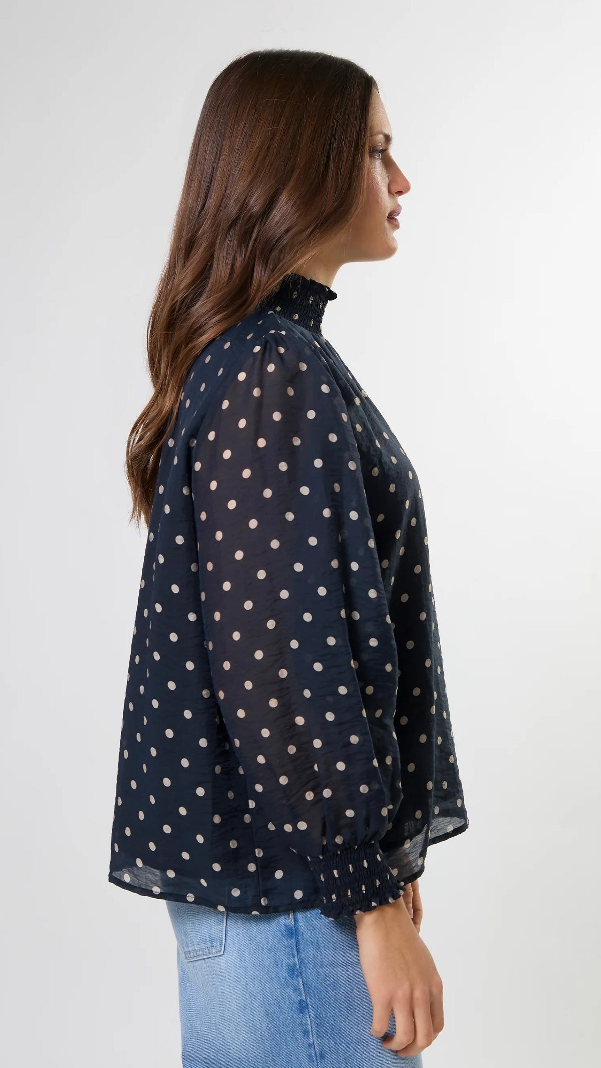 Sylvie Blouse Midnight Dot