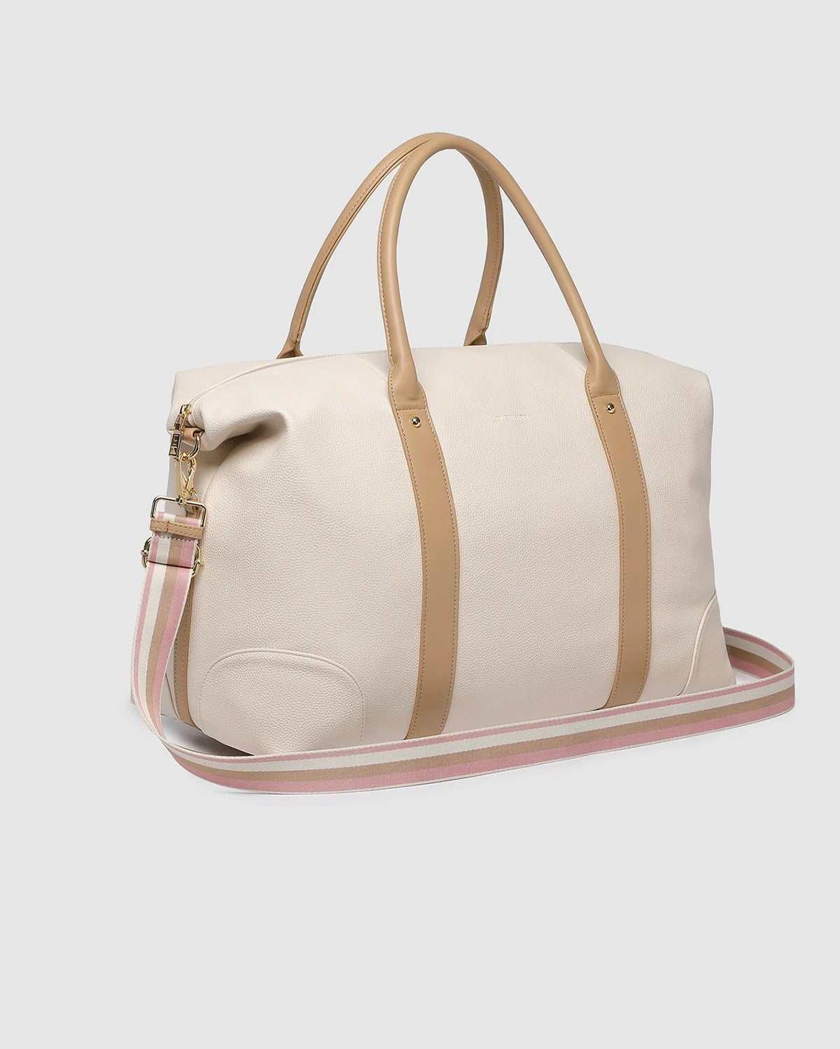 Alexis Stripe Weekender Travel Bag Vanilla