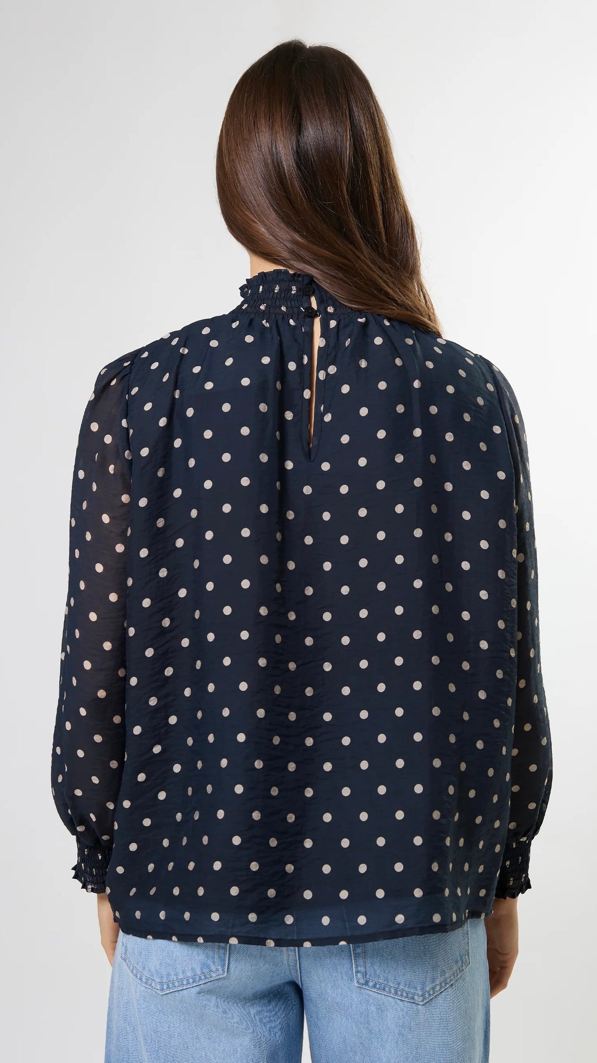 Sylvie Blouse Midnight Dot