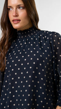 Sylvie Blouse Midnight Dot
