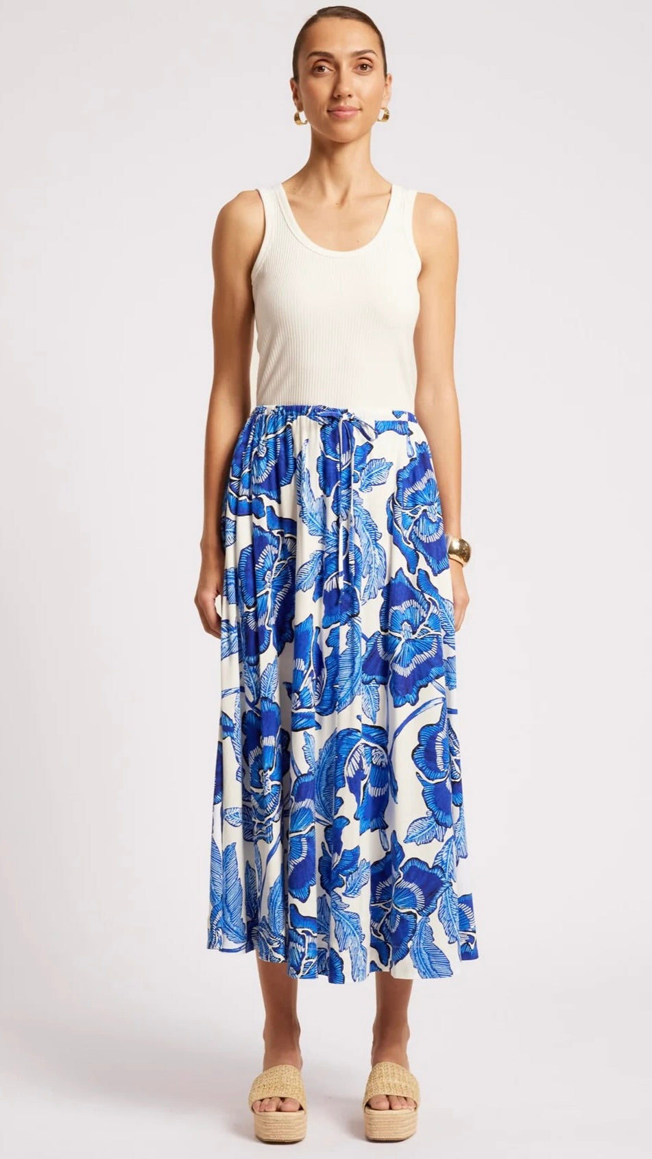 Gaia Maxi Skirt Azure
