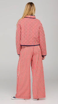 Mizuki Jacket Red Seersucker