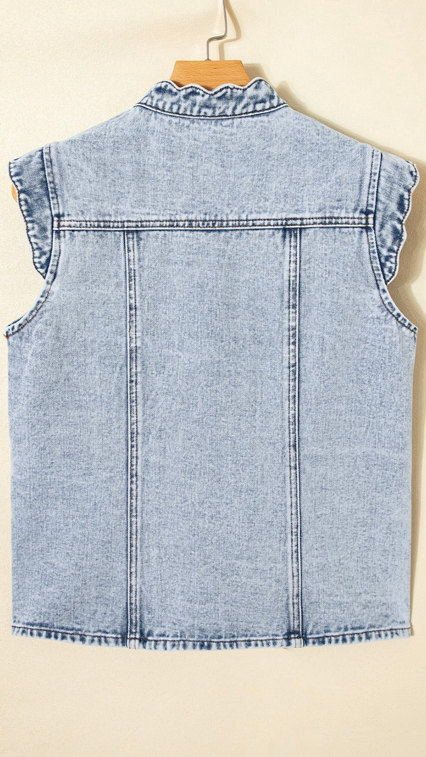 Denim Vest Washed Blue