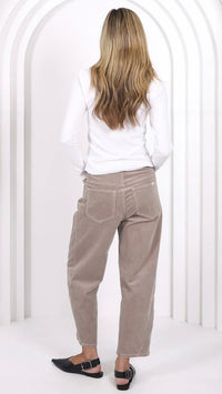 Monaco Toni Barrel Jeans Corduroy Latte