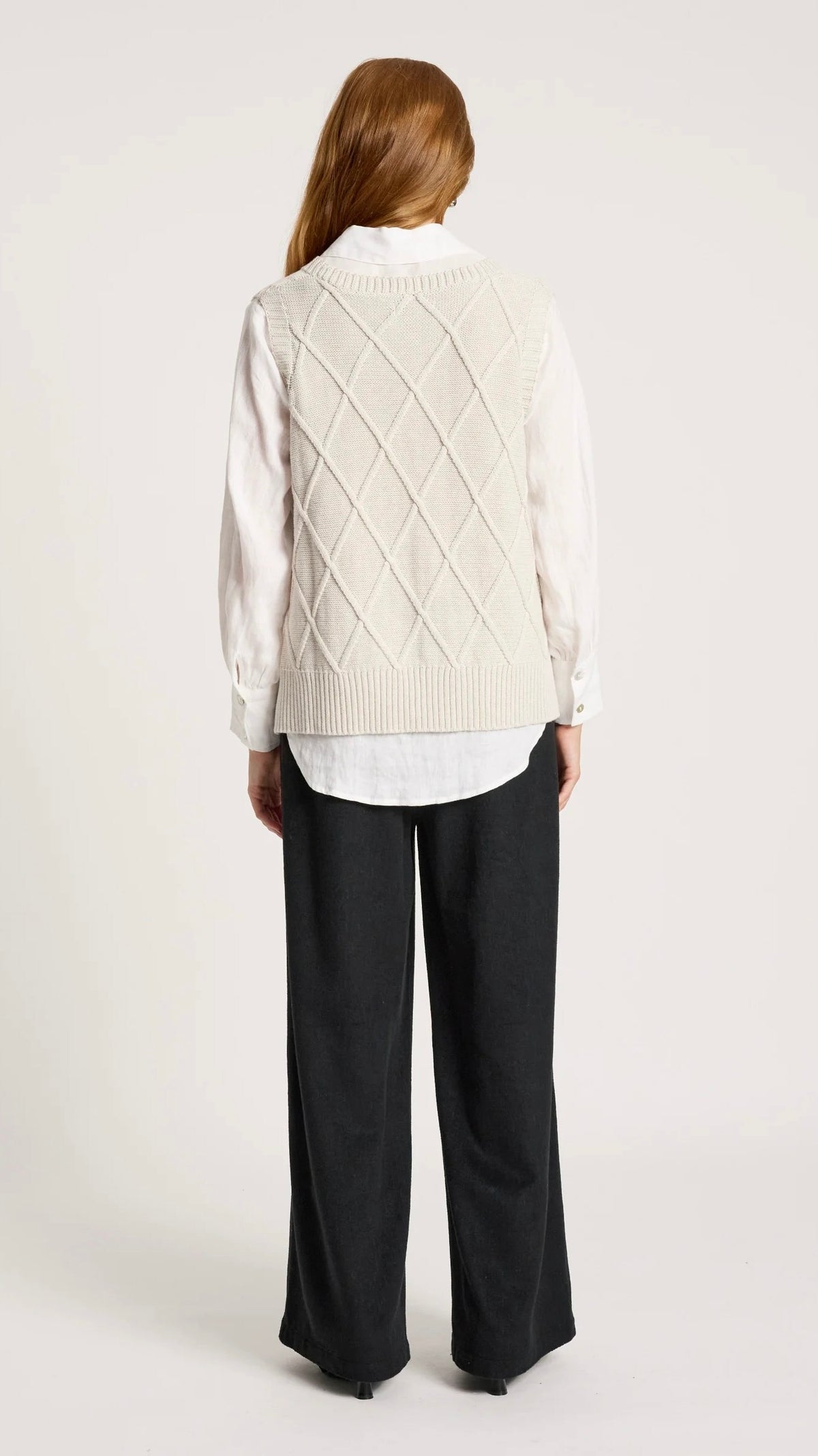 Liora Knit Vest Bisque