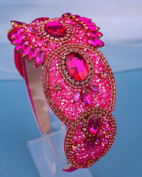 HA043 Jewelled Headband Pink