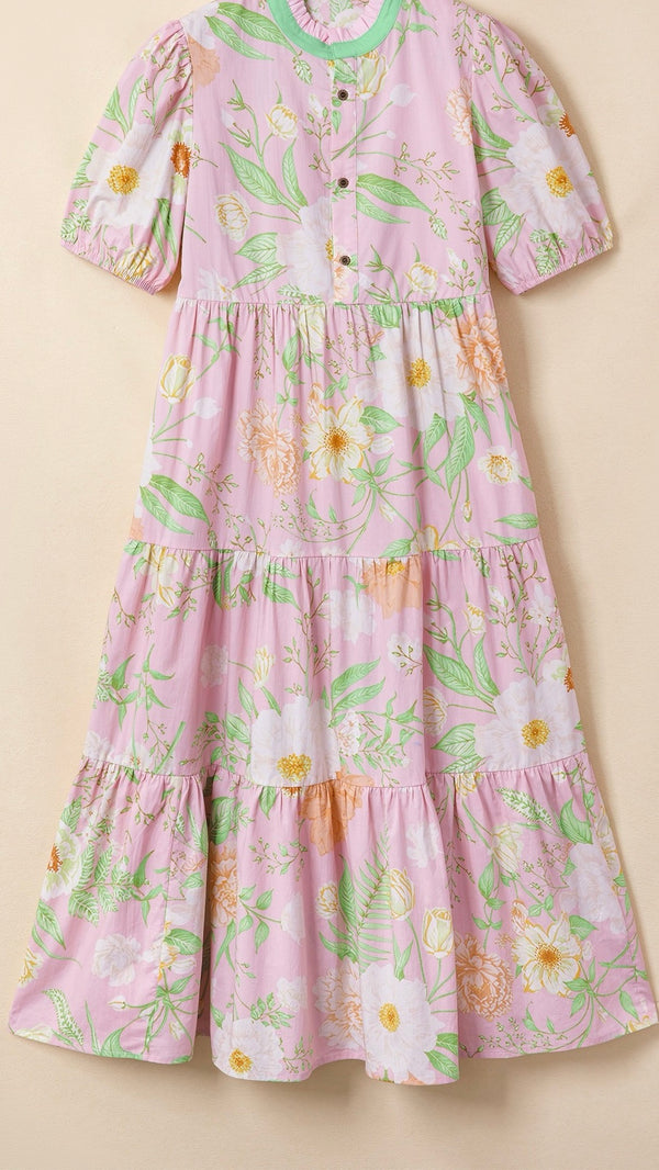 Bloom Midi Dress Soft Pink