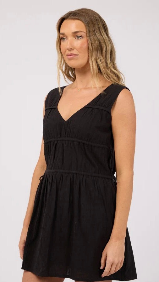 AAE Heidi Ruched Mini Dress Black