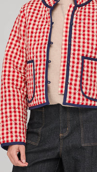 Mizuki Jacket Red Seersucker