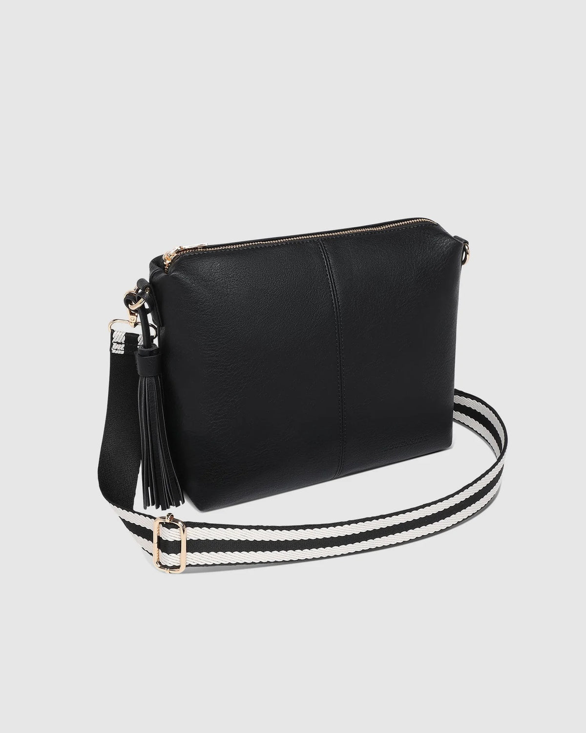 Kasey Stripe Crossbody Bag Black