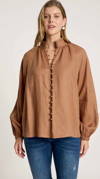 Bajau Button Shirt Clay