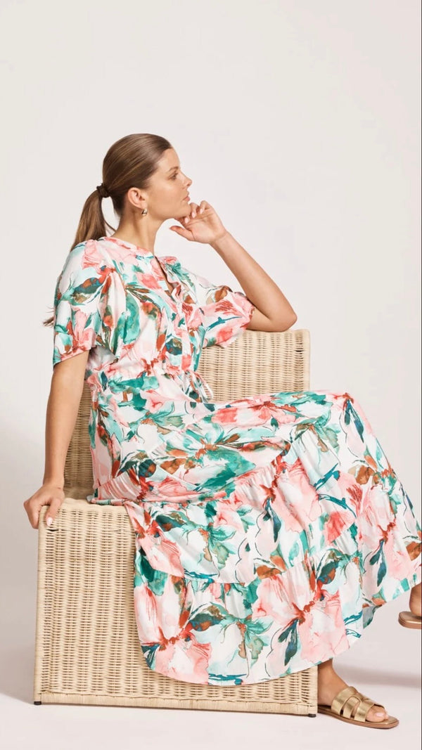 Alegria Tiered Maxi Dress Estate
