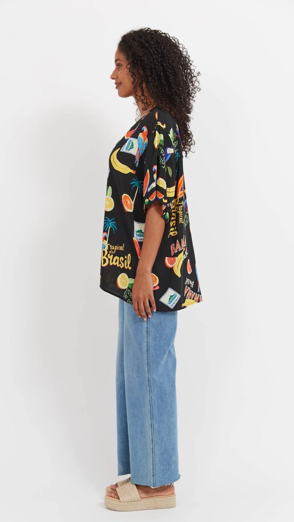 Cabana Button Top Brasil Black