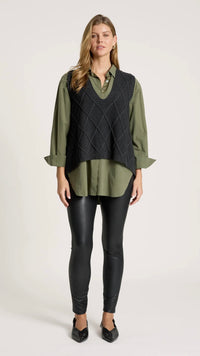 Liora Knit Vest Char