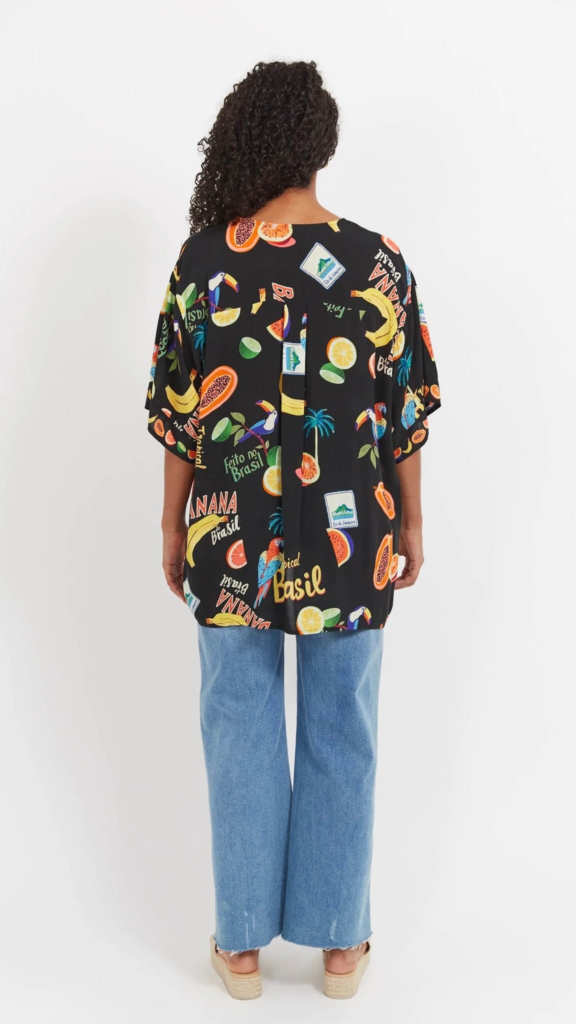 Cabana Button Top Brasil Black