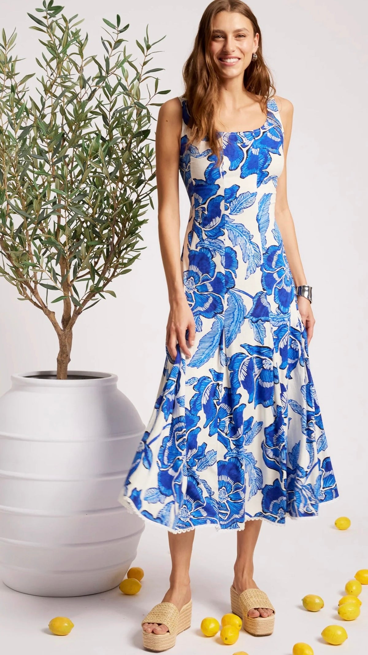 Gaia Tank Maxi Dress Azure