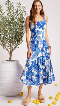 Gaia Tank Maxi Dress Azure