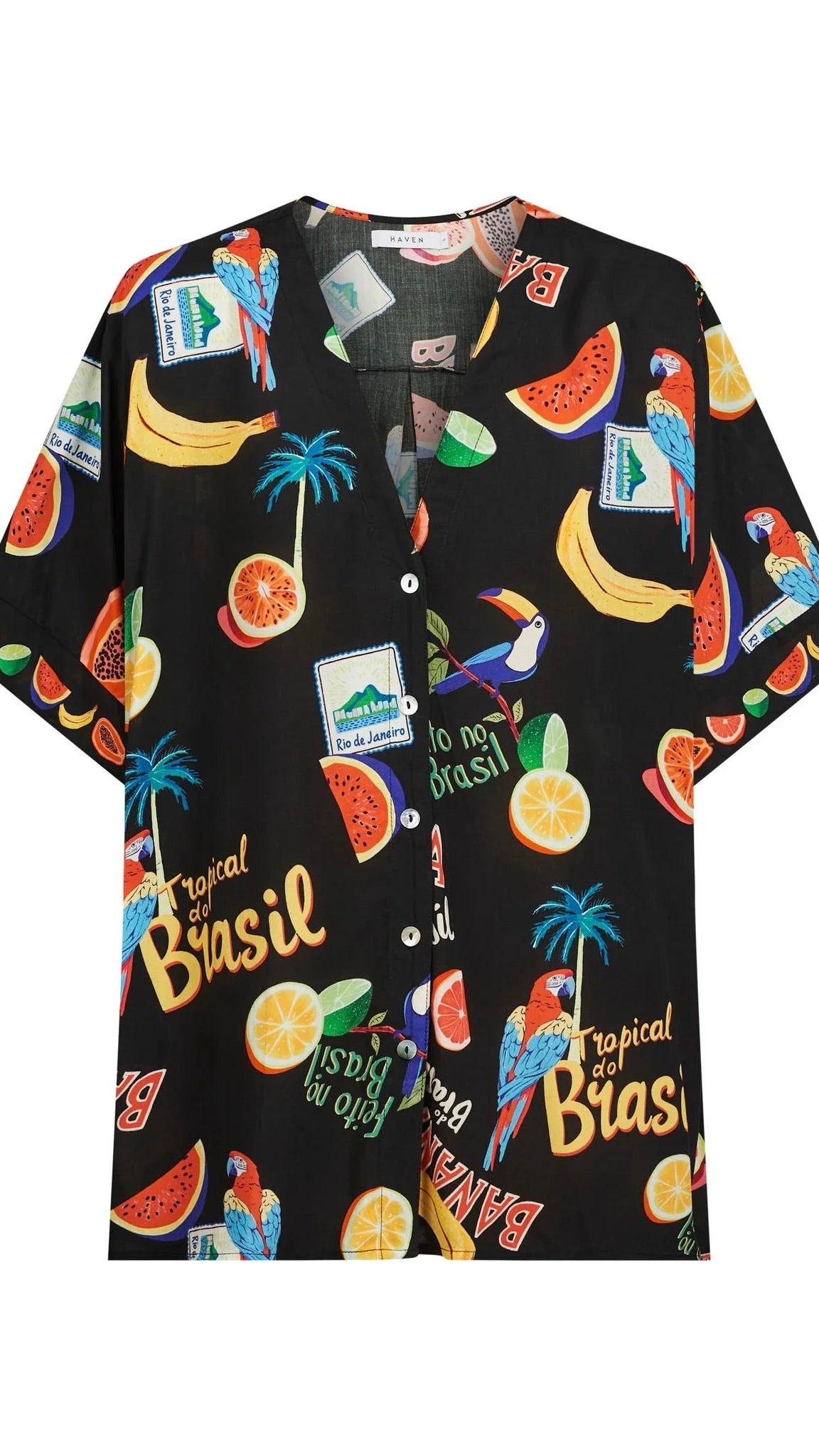 Cabana Button Top Brasil Black