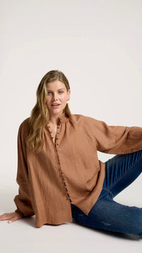 Bajau Button Shirt Clay