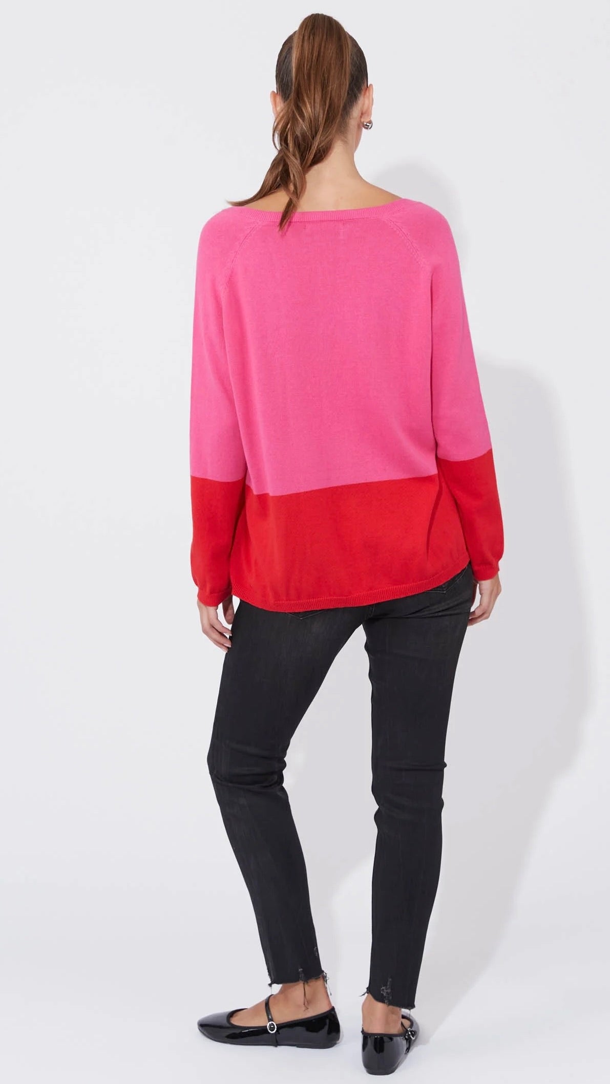 Casablanca Block Knit - Chilli/Pink