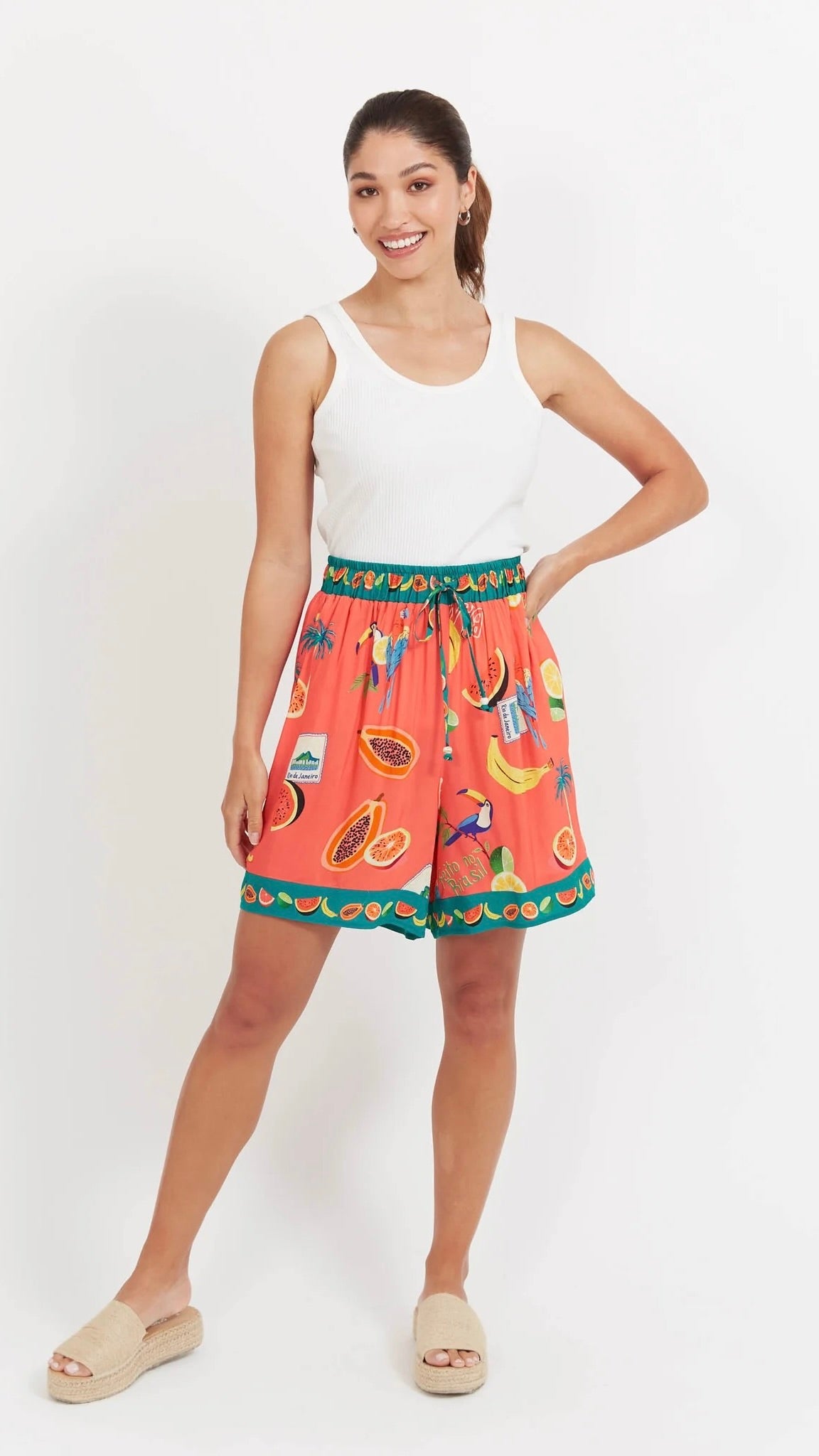 Cabana Short Brasil Coral