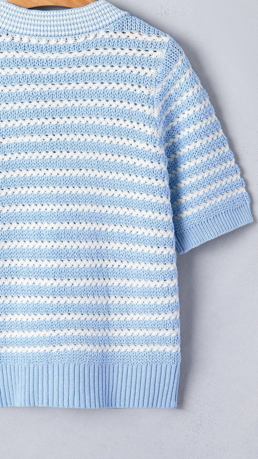 Stripes and Bows Cardigan Blue Stripe