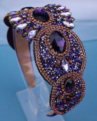 HA043 Jewelled Headband Purple