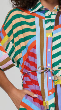 Maui Shirt Dress Liquorice Stripe
