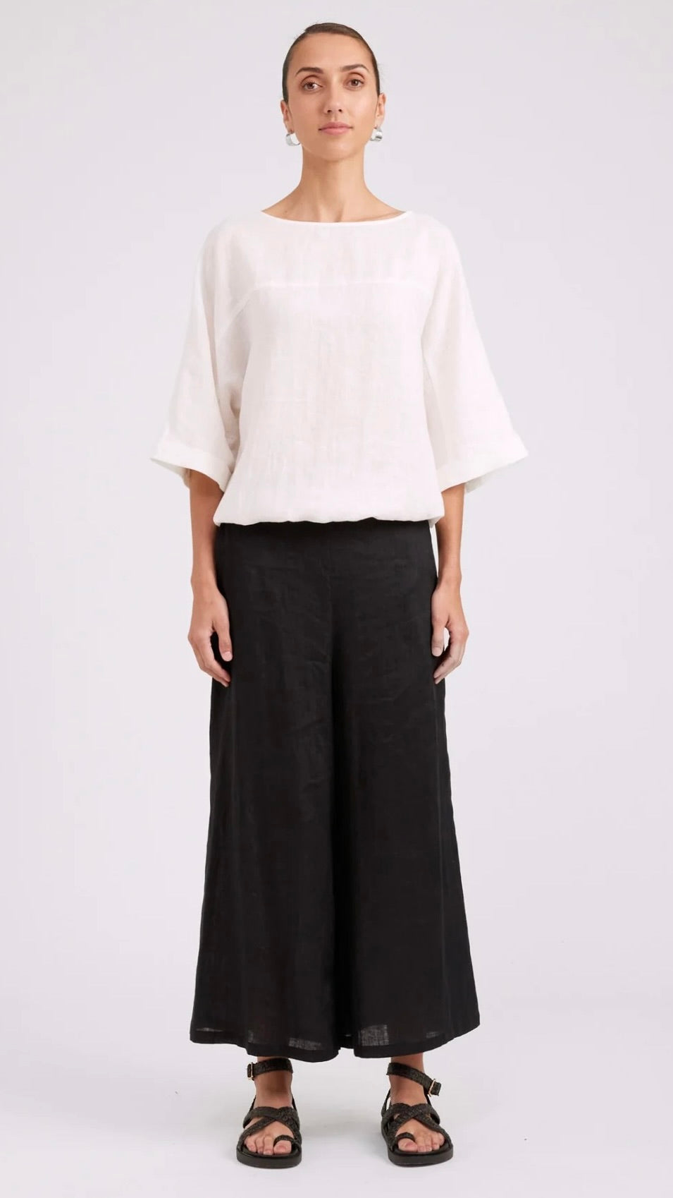 Studio Button Top/Jacket White