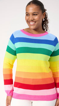 Vermont Stripe Jumper Rainbow