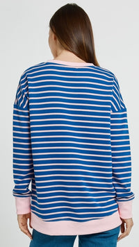 Tide Sweater Blue Pink Stripe