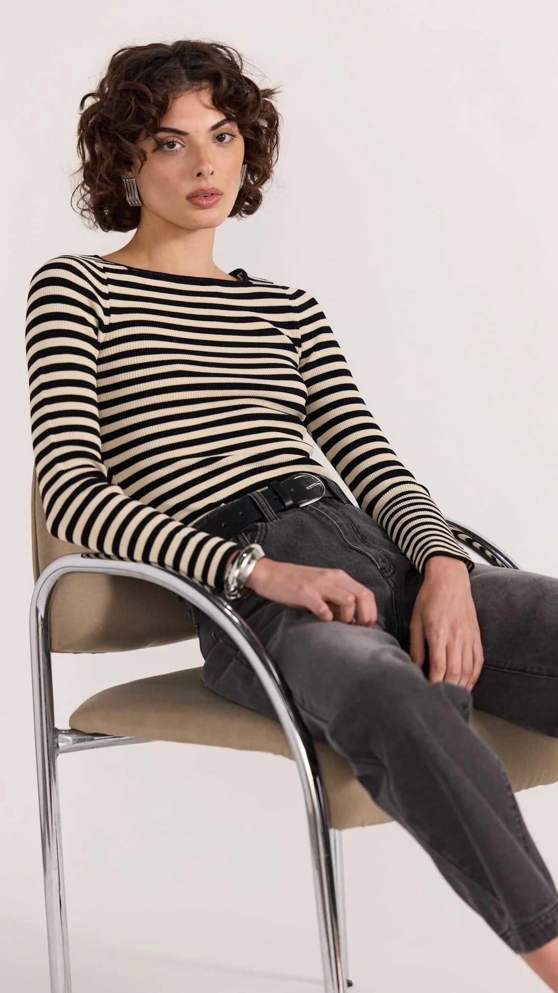 Lana Stripe Knit Top