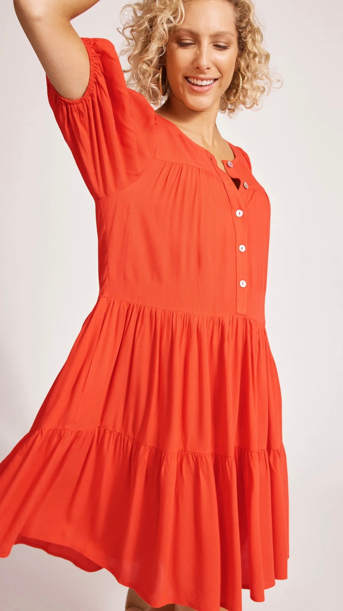 Alegria Midi Dress Coral