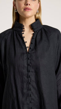 Bajau Button Shirt Black