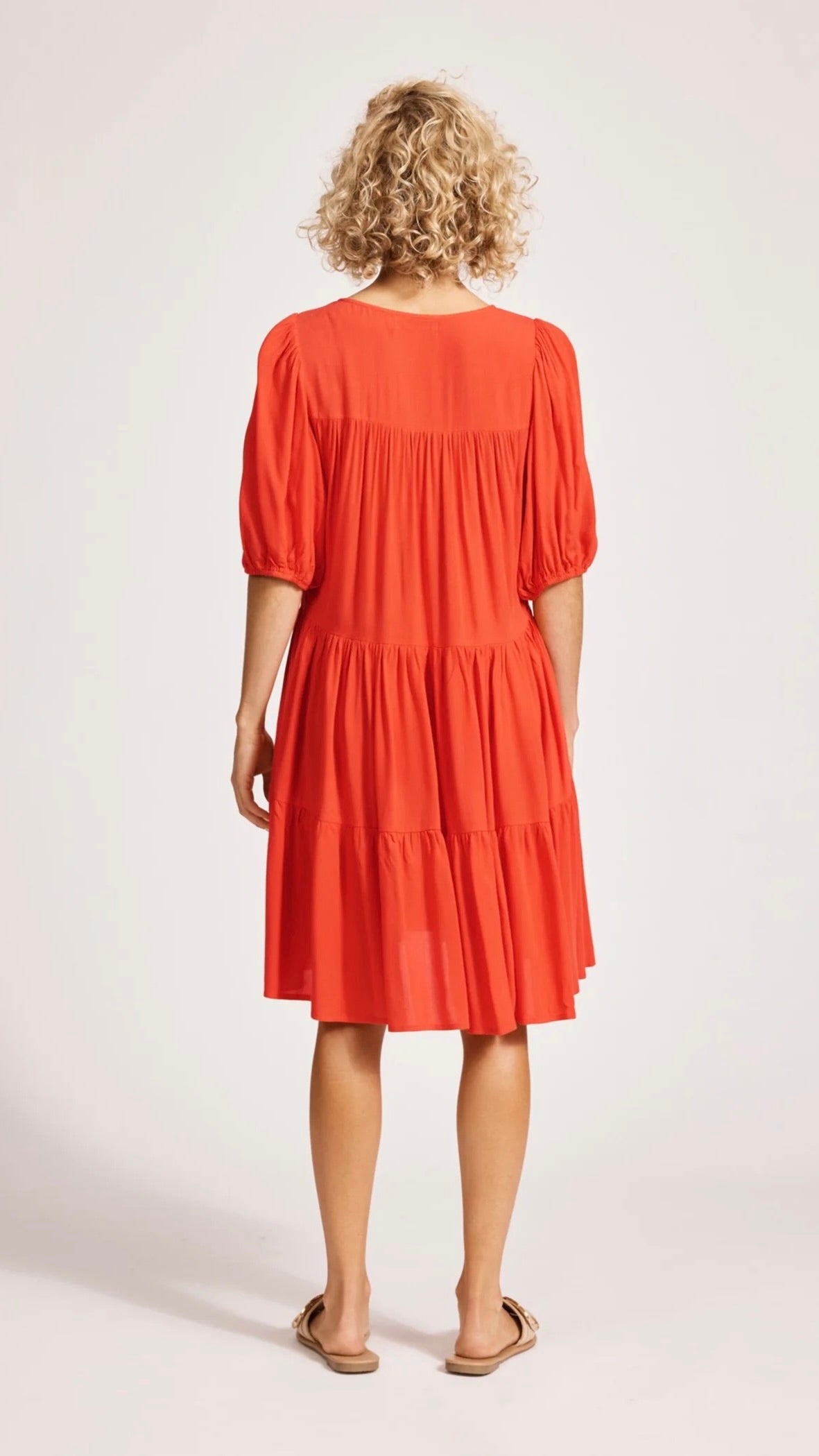 Alegria Midi Dress Coral