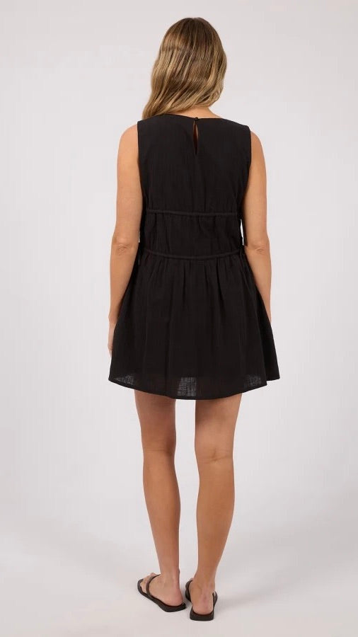 AAE Heidi Ruched Mini Dress Black