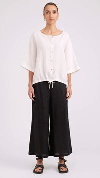 Studio Button Top/Jacket White
