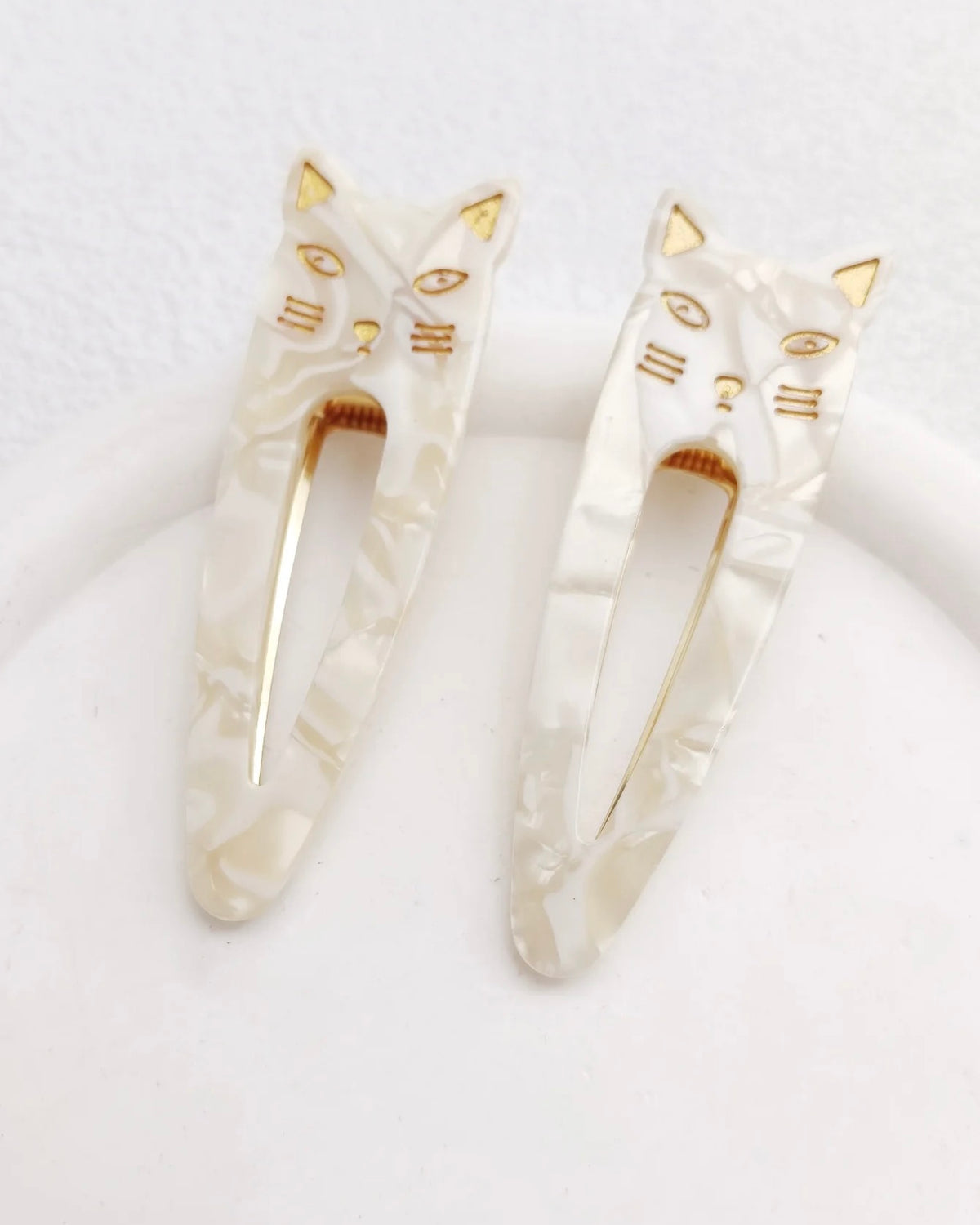 Meow Hair Clips Pearl