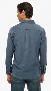 Classic Needle Cord Shirt Weather Blue